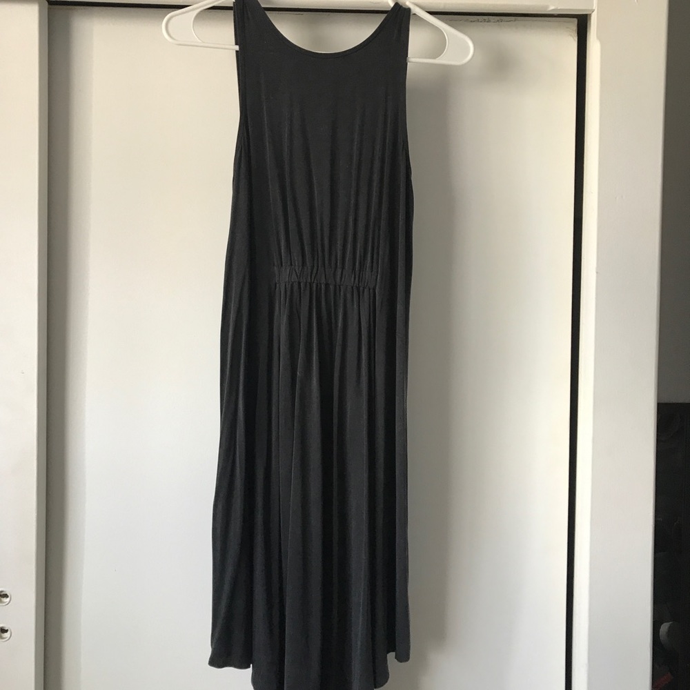 Anthropologie scoop neck black dress